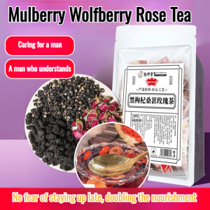 🌹Rose Tea Mulberry Poria Lily Red Dates Mulberry Black Wolfberry Rose Tea Women S Health Tea Bag桑葚枸杞玫瑰茶