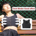 JANEST Chest Flat Slim Breast Front Zipper Trans Binder Tomboy Crop Top Cosplay Sportswear S-6XL. 