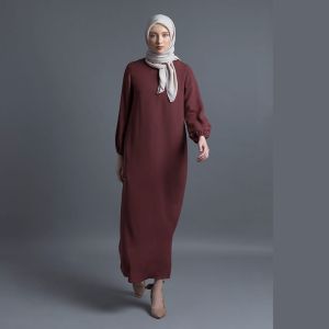 GAMIS ABAYA TERBARU MARUN // GAMIS BASIC POLOS BUSUI  // GAMIS MUSLIMAH // BAHAN SYAKILA PREMIUM // BISA COD