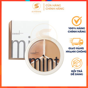 Kem Che Khuyết Điểm Triệt Sắc Sweet Mint 3 Màu Dạng Kem Tạo Khối Độ Che Phủ Cao Dưỡng Ẩm Mỏng Nhẹ Tự Nhiên 3 in 1