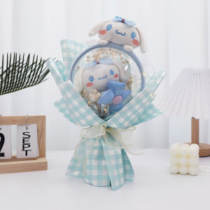 Hoa gấu bông mika trong suốt