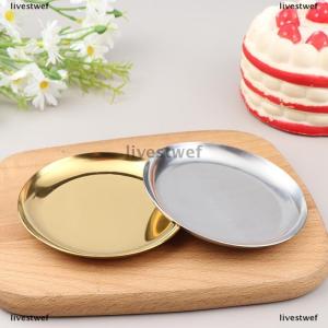 [COD] livestwef Light Luxury Style Metal Jewelry Tray Stainless Steel Storage Tray Dormitory Cosmetics Jewelry Plate Decoration