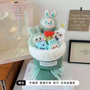Cute Kawaii Cartoon Plush Doll Bouquets for gifts for Valentines Day Birthday Graduation & Anniversary