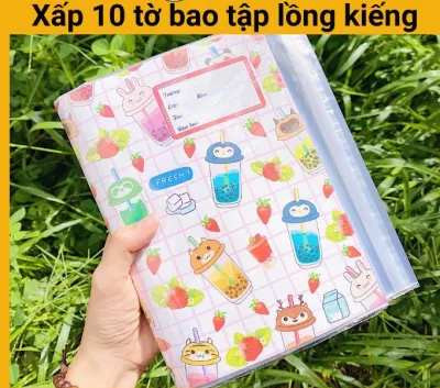 XẤP 10 TỜ BÌA KIẾNG BAO TẬP NHIỀU HÌNH DỄ THƯƠNG GIẤY KÍNH BỌC VỞ SẠCH SẼ