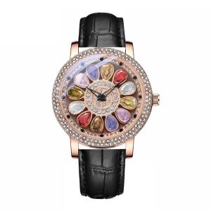 Female Quartz Colorful Diamond Watches Luxury Starry Womens Leather Watch Waterproof Bracelet Watch