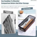 Kitchen Chopsticks Fork Spoon Storage Box Drainer Holder with Lid Cover Kitchen Storage Bekas Sudu. 
