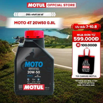 Dầu nhớt xe máy MOTUL MOTO 4T 20W50 20X0.8L VN