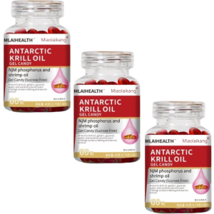 【A must-have for the whole family】Norwegian Krill Fish Oil Omega-3 High Purity Salmon Oil Upgraded Version Protects The Heart And Brain And Fights Fatigue. A Savior For Late Night Overtime Party. Buy 4 Get 1 Free Genuine Product挪威磷虾鱼油