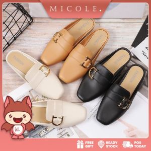 Ready Stock MICOLE S113 Women’s Flat Loafers Office Shoe Highheel Sandal Kasut Wanita Kerja Travel High Heels Perempuan