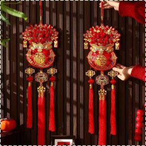 Nhân Vật Fu Túi may mắn năm mới lớn có chữ 福 (Fu) để trang trí phòng khách  Đồ trang trí treo năm mới