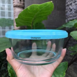 CHOBIG Mangkuk Kaca 600ml Tutup Elegant Mangkok Salad Bowl with Lid SRB