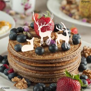 [COD] FUSHI0 1PC mini Resin pha lê Hươu giáng sinh rừng nai sừng tấm trắng tráng miệng Bảng trang trí Giáng sinh vui vẻ trang trí nội thất cho nhà trẻ em năm mới Quà Tặng