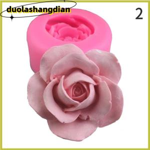 [Duola] 3D hoa hồng hình dạng Silicone fondant xà phòng bánh KHUÔN CUPCAKE nướng công cụ