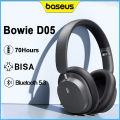 Baseus D05 Wireless Headphone หูฟังบลูทูธไร้สาย5.3หูฟัง HIFI ชุดหูฟังสเตอริโอ40มมไดร์เวอร์ครอบหูพับได้หูฟังเวลา70ชั่วโมง. 