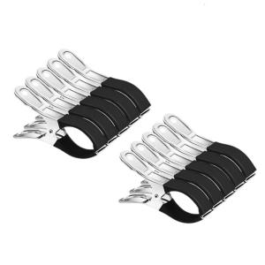 6/10/12Pcs Stainless Steel Hanger Spring Clamps Fasteners Heavy Duty Windproof Spring Clips Swimming Pool Accessory