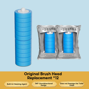 LOOLALA Disposable Toilet Brush Toilet Scrubber Wall-Mounted Disposable Toilet Cleaning Brush Toilet Cleaning Tools 30 Replacement Heads