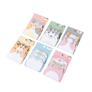 Cartoon Animal Notes 270 Sheets 18x60mm Adheive Notes Small Notepads Pocket Memo Pad Reminder on Notebook Planner