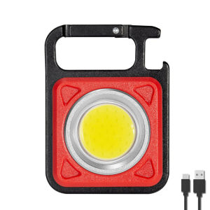 SANX Mini LED Flashlight Work Light Portable Pocket Flashlight Keychains USB Rechargeable For Outdoor Camping Small Light Corkscrew