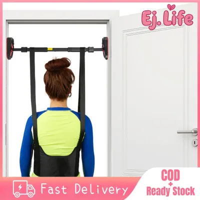 Ej. Life Lumbar Traction Belt Hook and Loop Comfortable Relieves Discomfort Decompression Back Support Spinal Harness Relaxation for Home