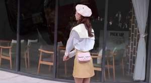 Womens Elegant Chain Embroidery Thread Sling Bag Crossbody Bag (Black/White/Red/Pink)