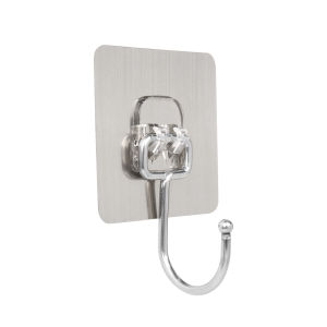 Self Adhesive Strongger Stainless Steel Larger Wall Hooks / Waterproof Nail-free Heavy Load-bearing Wall Hangers Hook