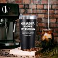 SpenMeta Grandpa Gifts - Gift for Grandpa from Grandchildren - Christmas, Birthday Present Idea for Grandpa - Grandfather Fathers Day Gift, 20oz Vacuum Insulation Grandpa Tumbler. 