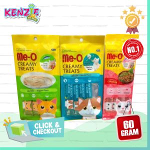 ME-O / MEO CREAMY TREATS isi 4×15 GRAM  - Snack Cemilan Kucing