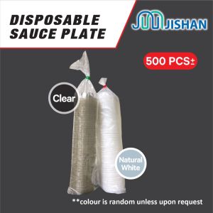 [500pcs] Disposable Plastic Sauce Plate / HIPS Clear Chilli Plate / Sauce Dish / Pinggan Sos Cili 一次性酱料碟