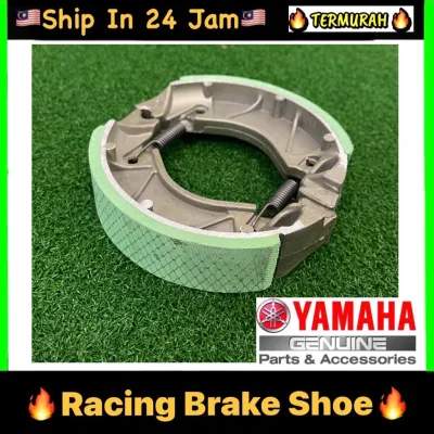 Racing BRAKE SHOE YAMAHA LC135 EGO SRL115 SRL LAGENDA BRAKE SHOES + SPRING SET SRL110 Z ZR RXZ FZ150 EGO NOUVO S LINING