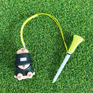 FIGHTINPC Nhựa Áo thun golf cao su hoạt hình Thay thế Có thể tái chế Áo thun golf gấu của ngư dân Dụng cụ hỗ trợ đào tạo Bền bỉ Áo thun hình dạng mới lạ cho golf Phụ kiện chơi gôn