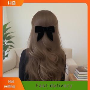 HB Retro Velvet Bow Hairpin For Women Fashion Versatile Back Of The Head Hair Clip New Year Headwear Hair Accessories