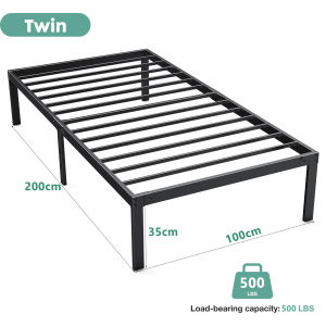 Giường thép khung giường kim loại 5/6/7 inch khung giường sắt trong nhà giường đôi giường đơn khung thép tải trọng giường 500kg