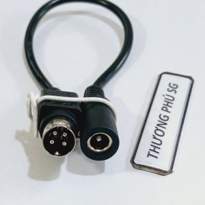 Cáp chuyển nguồn 4 Pin dài 20Cm / Đầu 5.5mm x 2.1mm ra 4 Kim cho máy in Bill hóa đơn máy in kim...