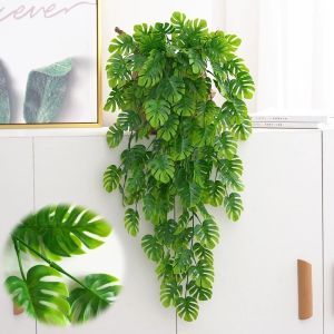 Artificial Green Plants Hanging Vine Ivy Leaves Home Garden Outdoor Wall Greenery Jungle Party Decor Shots Props