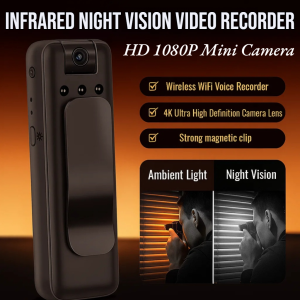 HD 1080P Mini Camera Infrared Night Vision Portable WIFI Video Recorder 180° Rotatable Lens Sports Body Camera