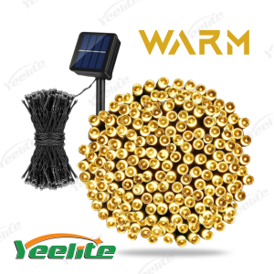 YEELITE solar 12M100LED string fairy lights party outdoor Christmas lights outdoor waterproof energy saving 8 light modes