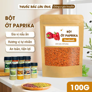Bột ớt ngọt Paprika 100g ớt cựa gà Paprika không cay màu đỏ tự nhiên dùng làm khô bò kim chi