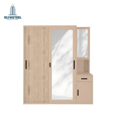 PROMO OSWS MR / Lemari Pakaian Pintu sliding + Meja rias / Lemari pakaian besi Olymsteel / Drop Jabodetabek - ALBA