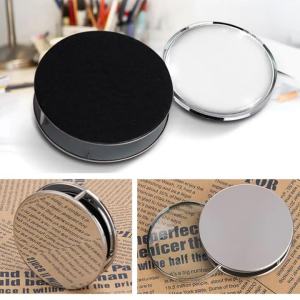 Portable Magnifier Foldable Round 20X Magnifying Glass with Metal Case Pocket Handheld Magnifier Loupe Le