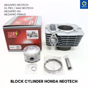 BLOK SEHER BORING BLOCK CYLINDER SET KOMPLIT RING PISTON KIT MEGAPRO HIU PRIMUS GL MAX NEOTECH GL PRO NEOTECH KEH