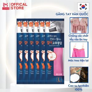 Găng tay cao su tự nhiên Hàn Quốc có móc Size L