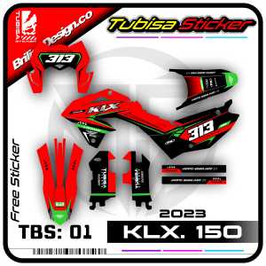 Sticker Striping Kawasaki KLX 150 2023 - Stiker Striping Variasi KLX 150 2023. TBS.SF.01