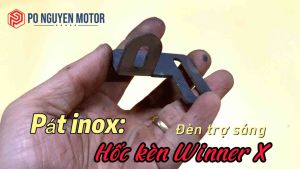 Pát inox lắp đèn trợ sáng L4 L4x hốc kèn cho Winner X V2 V3