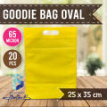 (20 PCS) Tas Spunbond Goodie Bag Oval 25x35 cm / Tas Souvenir Tebal / Tas Kain Polos BISA DISABLON. 