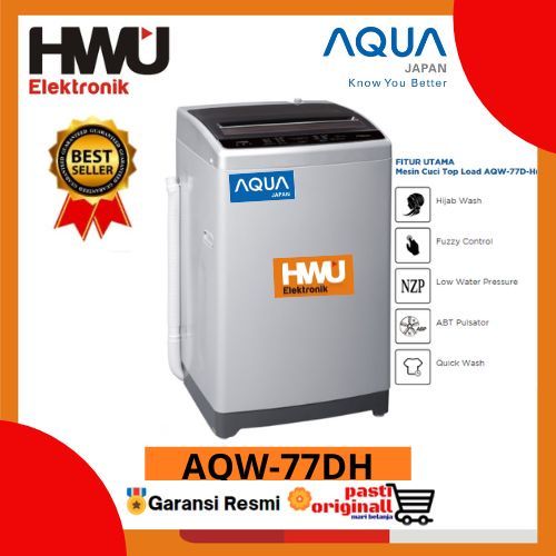 AQUA AQW77DH / Mesin Cuci 1 Tabung 7KG Top Load Washer AQW-77DH ...