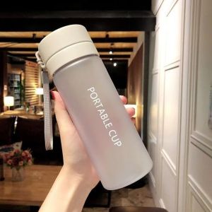 MINIYX Transparent Water Cup 800ML Large Capacity Sports Water Bottle Portable Frosted Plastic Cup Kids