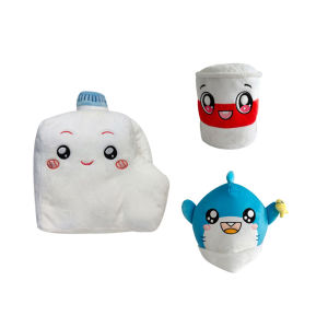 Music Toys! 17cm X 24cm Lankybox Milk Musical Doll With Music Toy Baby Singing Milky Shark Tree Bucket Kawaii Plushie Soft Stuffed Doll Gift For Kid Without Battery
