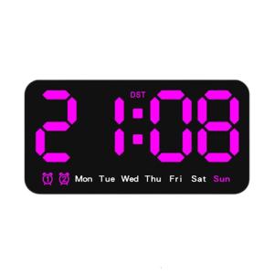 Kỹ Thuật Số LED Đồng hồ treo tường màn hình lớn 2 báo động đồng hồ với DST Tính năng 3 mức độ sáng cho nhà và lớp học decors