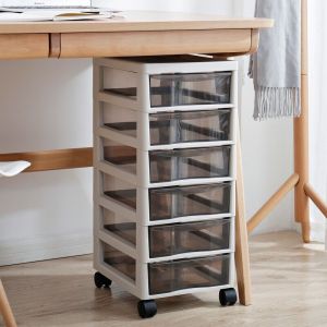 JustLiving Multi-Layer Drawer Grid Storage Rack Office Book Shelf Atorage Cabinet A4 File Cabinet Plastic Data Storage Box