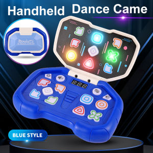Press and Play Game Console Toy   Childrens educational and stress-relieving music puzzle game handheld flip-top dancing machine educational toy